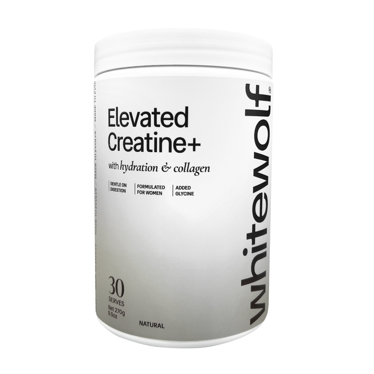 WHITE WOLF Elevated Creatine+ With Hydration & Collagen