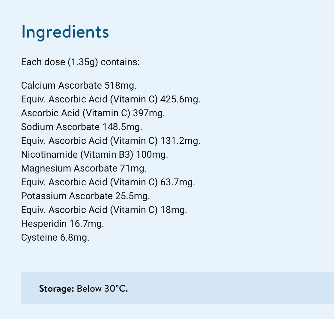 ETHICAL NUTRIENTS Extra C 1000mg Powder