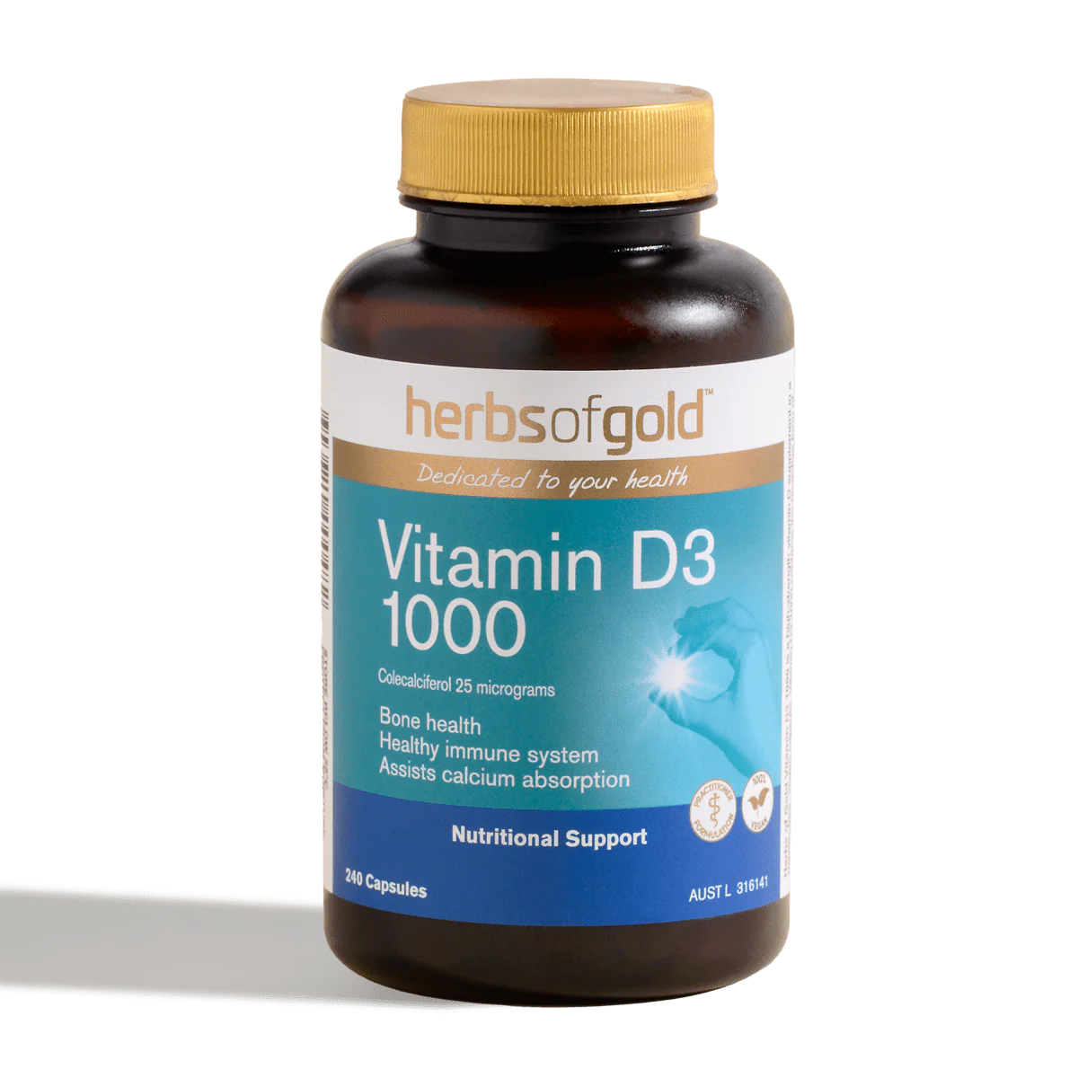 HERBS OF GOLD Vitamin D3 1000