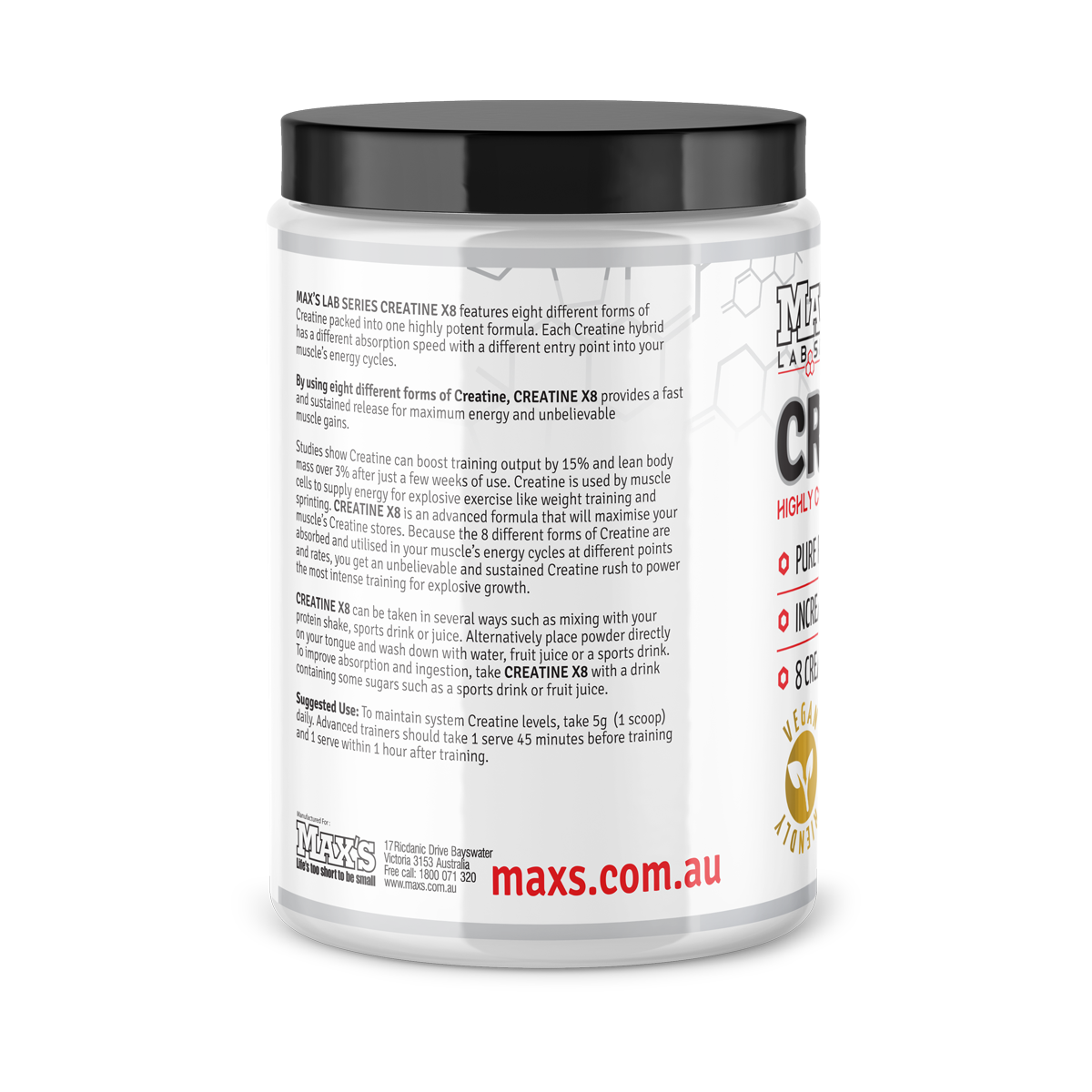 MAX'S Lab Series: Creatine X8