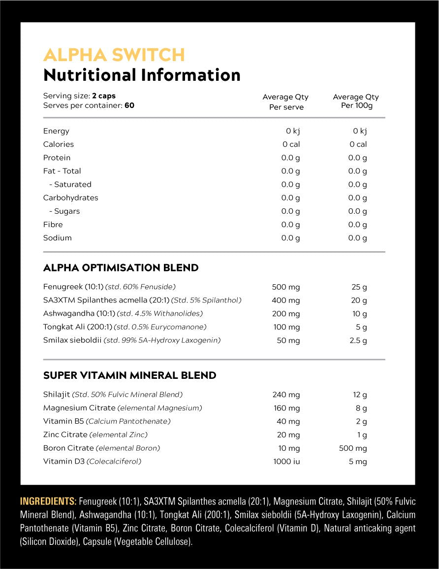 SWITCH NUTRITION Alpha Switch
