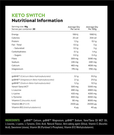 SWITCH NUTRITION Keto Switch