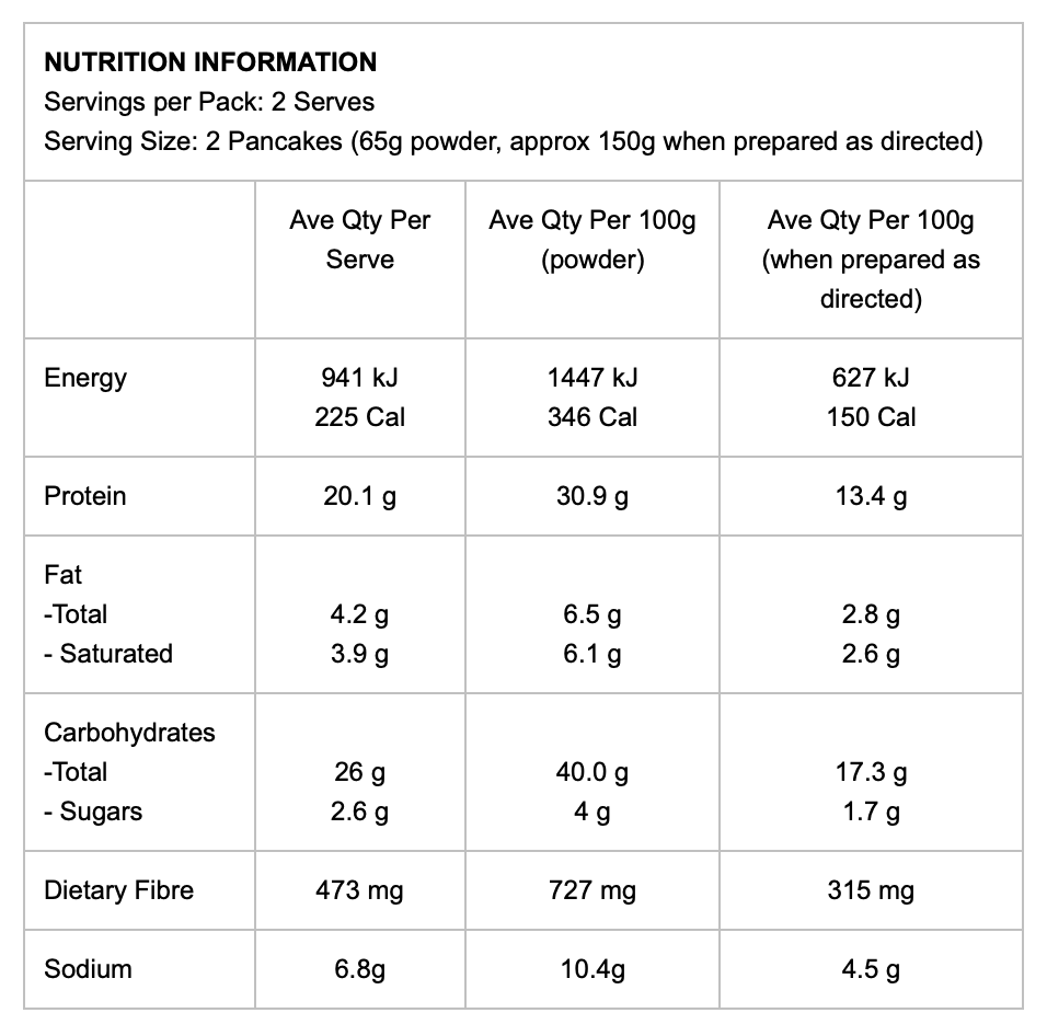 INTERNATIONAL PROTEIN High Protein Pancake Mix