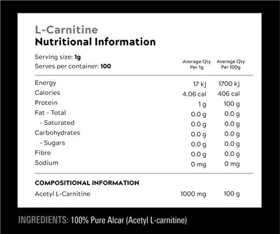 SWITCH NUTRITION Acetyl L-Carnitine