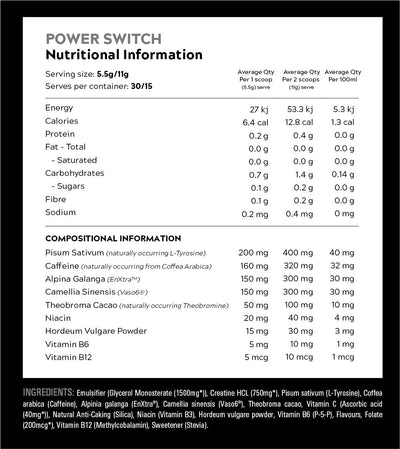 SWITCH NUTRITION Power Switch