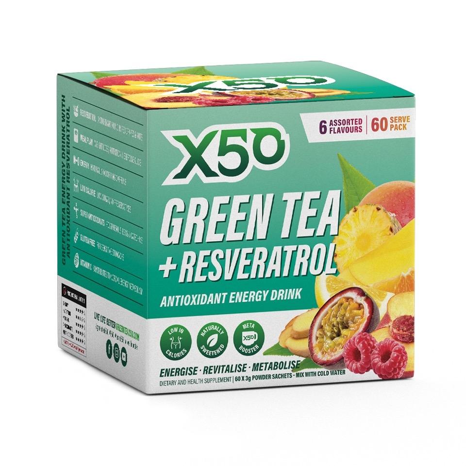 X50 Green Tea + Resveratrol