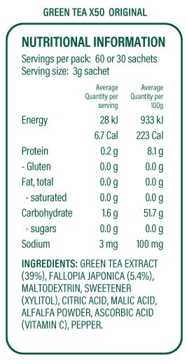 X50 Green Tea + Resveratrol